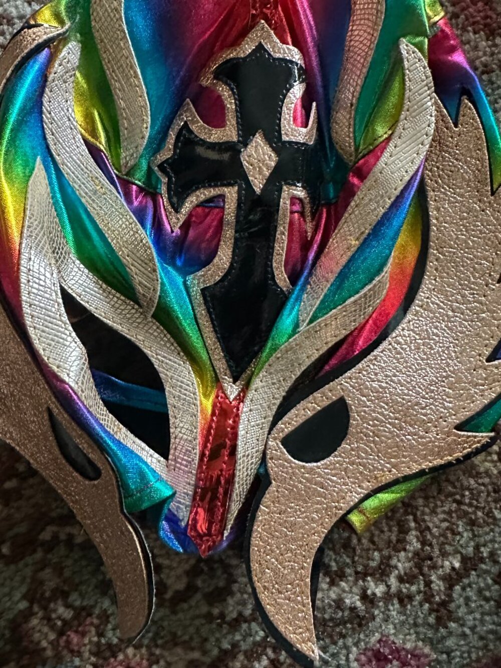 Luche Libre Multi Colored Cross Bird Mexican Wrestling Mask Kids Like NEW